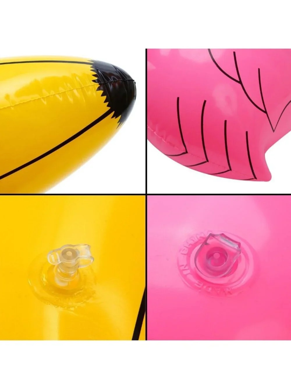 8 Pack Inflatable Luau Party Decor - Palm Trees, Beach Balls & Flamingos, Summer